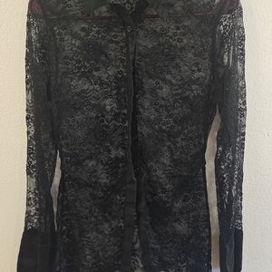 Black Lace Blouse